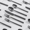 imageKINGSTONE 20 Pcs Black Hammered Silverware Set for 4 1810 Stainless Steel Heavy Duty Flatware Set Tableware Cutlery Utensil Sets for Home Restaurant Dishwasher SafeBlack
