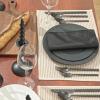 imageKINGSTONE 20 Pcs Black Hammered Silverware Set for 4 1810 Stainless Steel Heavy Duty Flatware Set Tableware Cutlery Utensil Sets for Home Restaurant Dishwasher SafeBlack