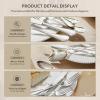 imageKINGSTONE 20 Piece Teardrop Silverware Set for 4 1810 Stainless Steel Flatware Set Modern Design Cutlery Set for HomeHotelWeddingMirror Polished and Dishwasher SafeSilver