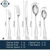 imageKINGSTONE 20 Piece Teardrop Silverware Set for 4 1810 Stainless Steel Flatware Set Modern Design Cutlery Set for HomeHotelWeddingMirror Polished and Dishwasher SafeSilver