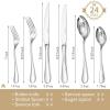 imageKINGSTONE 20 Piece Teardrop Silverware Set for 4 1810 Stainless Steel Flatware Set Modern Design Cutlery Set for HomeHotelWeddingMirror Polished and Dishwasher SafeSilver