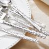 imageKINGSTONE 40 Piece Hammered Silverware Set 1810 Stainless Steel Flatware Set for 8 Cutlery Set for Home Party Wedding Mirror Polished Dishwasher SafeSilver