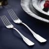 imageKINGSTONE 60Piece Silverware Set 1810 Stainless Steel Flatware Set for 12 Tableware Cutlery Set Utensil Sets for Home Restaurant Mirror Finish Dishwasher SafeSilver