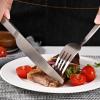 imageKINGSTONE Forged 20Piece Silverware Set 1810 Stainless Steel Flatware Utensils Set for 4 Mirror FinishDishwasher Safe SilverMatte Silver