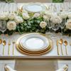 imageKINGSTONE Gold Silverware Set 40 Piece Flatware Cutlery Set for 8 1810 Stainless Steel Silverware Mirror Polished Dishwasher Safe for Home Restaurant Wedding PartyGold 40 pieces for 8Gold