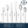 imageKINGSTONE Gold Silverware Set 40 Piece Flatware Cutlery Set for 8 1810 Stainless Steel Silverware Mirror Polished Dishwasher Safe for Home Restaurant Wedding PartyGold 40 pieces for 8Silver