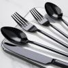 imageKINGSTONE Gold Silverware Set 40 Piece Flatware Cutlery Set for 8 1810 Stainless Steel Silverware Mirror Polished Dishwasher Safe for Home Restaurant Wedding PartyGold 40 pieces for 8Black