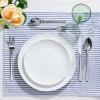 imageKINGSTONE Hammered Silverware Set Flatware Set 1810 Stainless Steel Premium Cutlery with Unique Ripple Handles Design Mirror Polished  Dishwasher Safe 20PieceWater RippleSilver