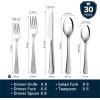 imageKINGSTONE Hammered Silverware Set Flatware Set 1810 Stainless Steel Premium Cutlery with Unique Ripple Handles Design Mirror Polished  Dishwasher Safe 20PieceWater RippleSilver