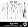 imageKINGSTONE Large Hostess Serving Utensils Set1810 Stainless Steel Heavy Duty 10inch Serving SpoonsSlotted SpoonsServing ForkServing Tongs Cake Pie Server For Buffet Wedding Party GoldSilver