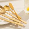imageKINGSTONE Large Hostess Serving Utensils Set1810 Stainless Steel Heavy Duty 10inch Serving SpoonsSlotted SpoonsServing ForkServing Tongs Cake Pie Server For Buffet Wedding Party GoldGold