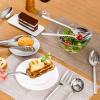 imageKINGSTONE Large Hostess Serving Utensils Set1810 Stainless Steel Heavy Duty 10inch Serving SpoonsSlotted SpoonsServing ForkServing Tongs Cake Pie Server For Buffet Wedding Party GoldSilver