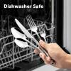imageKINGSTONE Silverware Set 20piece 1810 Stainless Steel Flatware Set Cutlery Set for 4 for Kitchen Home Wedding Party Mirror Polished and Dishwasher Safe Featured GiftsSilver