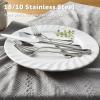 imageKINGSTONE Silverware Set 20piece 1810 Stainless Steel Flatware Set Cutlery Set for 4 for Kitchen Home Wedding Party Mirror Polished and Dishwasher Safe Featured GiftsSilver
