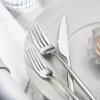 imageKINGSTONE Silverware Set 60Piece Flatware Set Cutlery Set Premium 1810 Stainless Steel Tableware Include Forks Knives Spoons for Home Kitchen Restaurant Wedding Dishwasher SafeGoldSilver