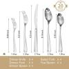 imageKINGSTONE Silverware Set 60Piece Flatware Set for 12 1810 Stainless Steel Cutlery Set with Bead Edge Utensil for Kitchen Home Party Wedding Mirror Polished Dishwasher Safe Featured GiftsSilver