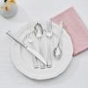 imageKINGSTONE Silverware Set 60Piece Flatware Set for 12 1810 Stainless Steel Cutlery Set with Bead Edge Utensil for Kitchen Home Party Wedding Mirror Polished Dishwasher Safe Featured GiftsMatte Silver