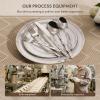 imageKINGSTONE Silverware Set Luxury 30 Piece Flatware Set for 6 1810 Stainless Steel Cutlery Set with Diamond Cut Pattern for Kitchen Home Wedding Party Mirror Polished and Dishwasher SafeSilver
