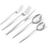imageKINGSTONE Silverware Set 60Piece Flatware Set Cutlery Set Premium 1810 Stainless Steel Tableware Include Forks Knives Spoons for Home Kitchen Restaurant Wedding Dishwasher SafeGoldSilver