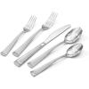 imageKINGSTONE Silverware Set 60Piece Flatware Set for 12 1810 Stainless Steel Cutlery Set with Bead Edge Utensil for Kitchen Home Party Wedding Mirror Polished Dishwasher Safe Featured GiftsMatte Silver