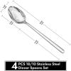 imageKINGSTONE Dinner Spoons Set of 12 8 Inch 1810 Stainless Steel Spoon Cutlery Table Spoons for Home Kitchen ampamp Restaurant Dishwasher SafeDinner Spoons Set