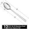 imageKINGSTONE Dinner Spoons Set of 12 8 Inch 1810 Stainless Steel Spoon Cutlery Table Spoons for Home Kitchen ampamp Restaurant Dishwasher SafeDinner Spoons Set