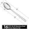imageKINGSTONE Dinner Spoons Set of 12 8 Inch 1810 Stainless Steel Spoon Cutlery Table Spoons for Home Kitchen ampamp Restaurant Dishwasher SafeDinner Spoons Set