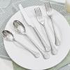 imageKINGSTONE Premium Silverware Sets 1810 Stainless Steel Flatware Set20Piece Cutlery with Tin Flow Handles Dishwasher Safe 20Piece20Piece
