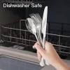 imageKINGSTONE Premium Silverware Sets 1810 Stainless Steel Flatware Set20Piece Cutlery with Tin Flow Handles Dishwasher Safe 20Piece20Piece