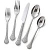 imageKINGSTONE Premium Silverware Sets 1810 Stainless Steel Flatware Set20Piece Cutlery with Tin Flow Handles Dishwasher Safe 20Piece30Piece