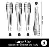 imageKINGSTONE Serving Tongs 4 Piece1810 Stainless Steel 1062inch Kitchen Tongs For Serving FoodBuffet Wedding Party Catering Food SaladCakeBread BBQ with Locking