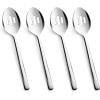 imageKINGSTONE Slotted Serving Spoons Sets 4 Piece1810 Stainless Steel Heavy Duty 984inch For Buffet Wedding PartyCateringDishwasher Safe