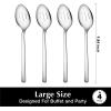 imageKINGSTONE Slotted Serving Spoons Sets 4 Piece1810 Stainless Steel Heavy Duty 984inch For Buffet Wedding PartyCateringDishwasher Safe