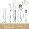 imageKINGSTONE Vintage Carved Silverware Set 40Piece 1810 Stainless Steel Flatware Cutlery Set with Retro Royal Thick Handle Tableware Utensils for Home Restaurant party Wedding Dishwasher SafeSliver