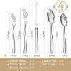 imageKingstone Hammered Silverware Set 20Piece Flatware Set for 4 1810 Stainless Steel Heavy Duty Cutlery Set Mirror Polished Utensil Sets for Home Restaurant wedding Dishwasher SafeSliver
