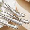 imageKingstone Hammered Silverware Set 20Piece Flatware Set for 4 1810 Stainless Steel Heavy Duty Cutlery Set Mirror Polished Utensil Sets for Home Restaurant wedding Dishwasher SafeSliver