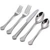 imageKINGSTONE Premium Silverware Sets 1810 Stainless Steel Flatware Set20Piece Cutlery with Tin Flow Handles Dishwasher Safe 20Piece30Piece