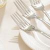 imageKINGSTONE 4 Piece Dinner Forks Set 1810 Stainless Steel Forks Silver Food Grade Fork Set of 4 Metal Forks for Home Kitchen Weddings Parties or Restaurant Dishwasher Safe818inchesSilver