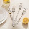 imageKINGSTONE 4 Piece Dinner Forks Set 1810 Stainless Steel Forks Silver Food Grade Fork Set of 4 Metal Forks for Home Kitchen Weddings Parties or Restaurant Dishwasher Safe818inchesSilver
