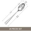 imageKINGSTONE 4 Piece Dinner Spoon Set 1810 Stainless Steel Spoons Silver Food Grade Table spoons of 4 Metal Spoons for Home Kitchen Weddings Parties or Restaurant Dishwasher Safe815inchesSilver