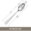 imageKINGSTONE 4 Piece Dinner Spoon Set 1810 Stainless Steel Spoons Silver Food Grade Table spoons of 4 Metal Spoons for Home Kitchen Weddings Parties or Restaurant Dishwasher Safe815inchesSilver