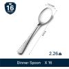 imageKINGSTONE 16Piece Dinner Spoons 1810 Stainless Steel Soup Set 8quot Hammered Metal Spoons for Home Kitchen or Restaurant Nontoxic ampamp Mirror Polished Dishwasher SafeDinner Spoons Set