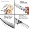 imageKINGSTONE Kitchen Knife Set with Block 14 Pcs German Stainless Steel Knife Set with Builtin Sharpener Dishwasher Safe Knife Block Setnatural 14pcsNatural