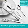 imageKINGSTONE Orion 30Piece Silverware Service for 6  Premium Stainless Steel Flatware Set Basic Silverware Set Modern Utensils Set for Everyday Use Lightweight Cutlery Set Easy to Carry
