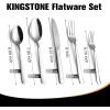 imageKINGSTONE Orion 30Piece Silverware Service for 6  Premium Stainless Steel Flatware Set Basic Silverware Set Modern Utensils Set for Everyday Use Lightweight Cutlery Set Easy to Carry
