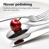 imageKINGSTONE Silverware Set 30 Piece Flatware Set for 6 Premium Stainless Steel Cutlery Set with Bead Edge Mirror Polished Kitchen Utensil Set for Home Party Wedding