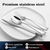 imageKINGSTONE Silverware Set 30 Piece Flatware Set for 6 Premium Stainless Steel Cutlery Set with Bead Edge Mirror Polished Kitchen Utensil Set for Home Party Wedding